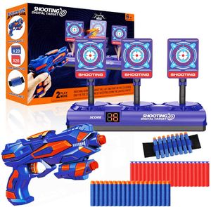 Elektronische Zielscheibe Pistole Digitales Ziel Spielzeug Pistole  mit 40 Schaumstoffpfeilen  Geschenk für Kinder Junge
