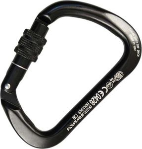 Kong Italy Aluminium Extra Großer Schraubkarabiner Schwarz  Schwarz One Size