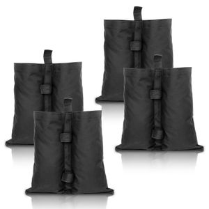 Yakimz 4X Pavillon Sandsäcke Garten Pavillon Gewichte Set schwarz – mit Sand, Splitt, Kies etc. befüllbar Füllvolumen pro Stück ca. 11.5 kg robust Waterproof Outdoor-Sandsack