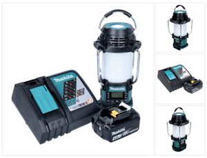 Makita DMR 056 RM1 Akku Radio 18 V FM DAB+ mit Laterne 360° Taschenlampe IP65 + 1x Akku 4,0 Ah + Ladegerät