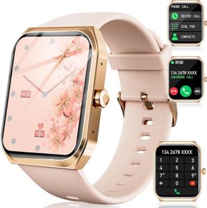 JUNG Pasonomi Smartwatch Damen & Herren Fitnessuhr, mit Bluetooth, Frauen Smartwatch (4,69 cm/1,9 Zoll) mit Telefon Funktion, 100+ Trainingsmodi
