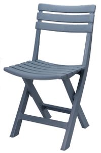 Klappstuhl aus stabilem Kunststoff - blau/grau - 042050030