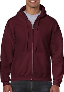 Gildan 18600 | Heavy Blend Full Zip Hooded Sweatshirt - Farbe: Maroon - Größe: XL