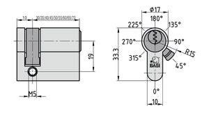 BASI - Profil-Halbzylinder - AS 10/65 mm - Gleichschließend Nr. 34  - 5021-0035-0034