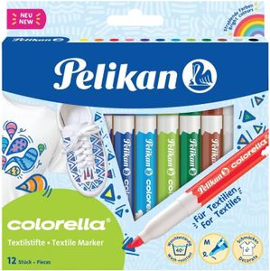 Marker tekstylny Pelikan colourella 12 szt. pudełko kartonowe