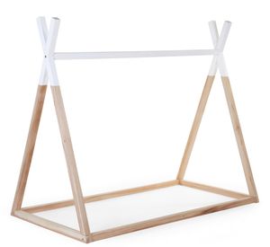 Tipi Kinderbett Rahmen Nat/Weiss 70X140