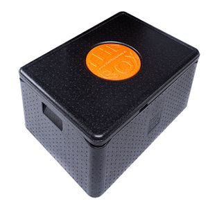 The Box Thermobox Universal groß, schwarz, Volumen: 68,5 x 48,5 x 36,5 cm (80 Liter), Nutzhöhe 30 cm - 1 Stück