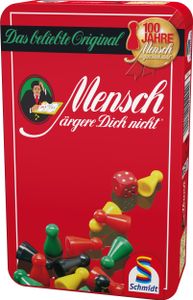 Schmidt Spiele Mensch ärgere Dich nicht, hra Bring-Mich-Mit v kovovej krabici, stolová hra, spoločenská hra, 2 až 4 hráči, 51204