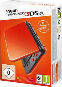 Nintendo New 3DS XL, New Nintendo 3DS XL, Černá, Oranžová, Analogový/digitální, Tlačítko Zpět, Směrový kříž, Tlačítko domů, Tlačítko Menu, Tlačítko napájení,..., LCD, 12,4 cm (4.88")