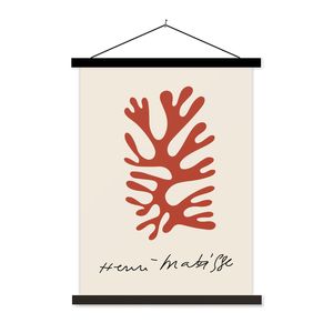 MuchoWow® Textilposter Matisse - Alte Meister - Abstrakt - Kunstwerk 60x80 cm mit schwarzem Rahmen - Plakathalter