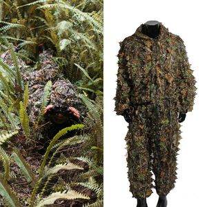 Ghillie Suit Leaf Camo Youth Adult Lightweight Clothing Suits for Jungle Hunting Shooting Airsoft Wildlife Photography