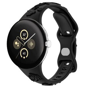 INF Silikonarmband für Google Pixel Watch 2 Schwarz