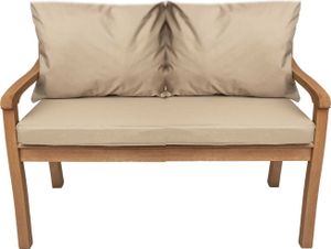 Vankúše na záhradnú lavicu Béžová | Vankúš na sedenie 130x60x7 + opierka chrbta 2x 56x50cm | Vankúše na záhradnú pohovku pre 2 osoby | Vankúše na záhradnú hojdačku