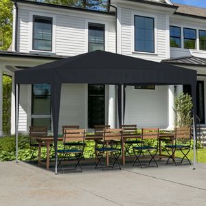 Pavillon 3x3m Faltpavillon inkl. Tasche mit 4 Sandsäcke Wasserdicht UV-Schutz 50+ Pop-Up Gartenpavillon Gartenzelt Partyzelt Anthrazit für Garten