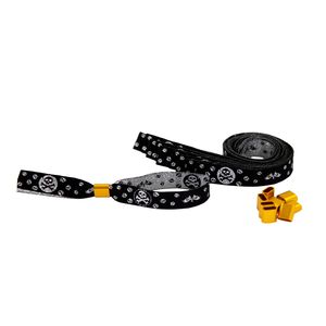 Oblique Unique Totenkopf Armbänder Set 10 Stk. Piraten Party Kindergeburtstag Jungs Mitgebsel Geschenk schwarz weiß