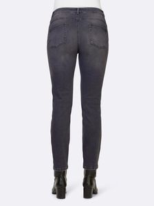 LINEA TESINI Damen Designer-Push-up-Jeans m. Glitzer, grey, Größe:36