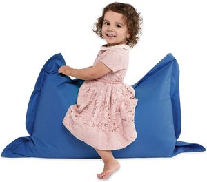 Mini Sitzsackbezug 100x140 cm - PVC Bezug - Indoor & Outdoor Beanbagbezug für Kinder - Sitzkissen Bean Bag Bodenkissen - Kindersitzsack Stuhl - Blau