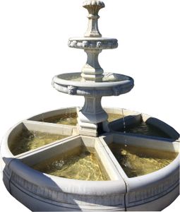 ANTIKES WOHNDESIGN Spring- & Zierbrunnen AWD-SS-026 B:245cm H:210cm