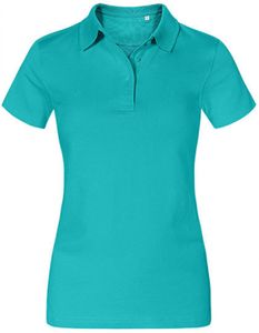 Jersey Poloshirt Plus Size Damen, Jade, XXL