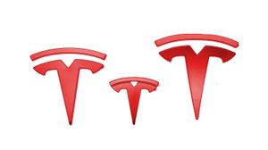 Logo Embleme für das Tesla Model Y (Rot)