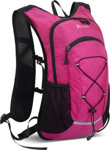 Plecak turystyczny JUNLETU, wielofunkcyjny plecak alpinistyczny, wodoodporna nylonowa torba na wodę, torba podróżna i rowerowa, różowy