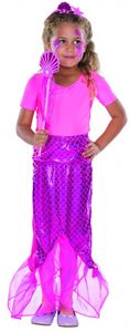 kleid Set Meerjungfrau Mädchen rosa 3-teilig