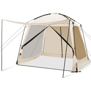 COSTWAY Zelt für 6-8 Personen, Campingzelt mit Vorzelt, wasserdicht, Familienzelt mit Tragetasche