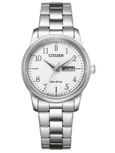 Citizen Uhr EW3260-84AE  Damenuhr Edelstahl Weißes Zifferblatt 10ATM 31mm Durchmesser