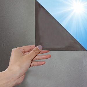 Fensterfolie, Sichtschutzfolie, Anti-UV-Milchglasfolie, Selbstklebend Blickdicht Sichtschutzfolie, Wiederverwendbar Folie Sichtschutz - 60x200cm, Grau