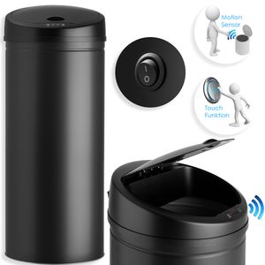 Kesser® Automatik Sensor Mülleimer Abfalleimer Abfall EDELSTAHL Papierkorb, Liter:56 Liter, Farbe:56 Liter SCHWARZ