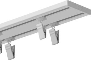 Voppi Aluminium Gardinenschiene 2-läufig 400 cm weiß, silent Gleiter mit Klammern und Haken, Vorhangschiene, Deckenmontage Voppi Aluminium Gardinenschiene 2-läufig 400 cm weiß, silent Gleiter mit Klammern und Haken, Vorhangschiene, Deckenmontage