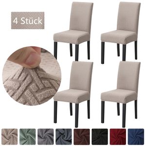 LiveGo potahy na židle, elastické odnímatelné omyvatelné potahy na židle pro jídelní židle, jídelna (4ks, velbloudí)