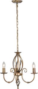 Elstead Artisan Kronleuchter E14 3-fach Gealtertes Messing