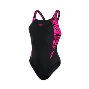 Speedo - "Hyperboom" Badeanzug für Damen RD2524 (36 DE) (Schwarz/Pink)