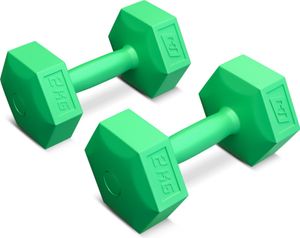Hop-sport Fitness činky | Sada šesťhranných fitness činiek  | Sada činiek 2x2kg