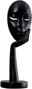 Abstrakt Statue,Abstrakte Gesicht Skulptur Figur,Mini-Gesichtsmodell-Ornament,(Black)
