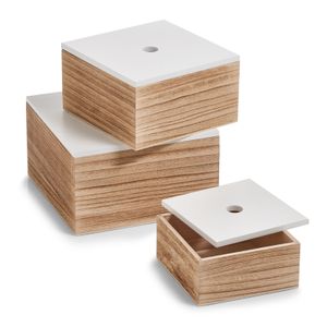 Aufbewahrungsboxen-Set Holz 3-teilig