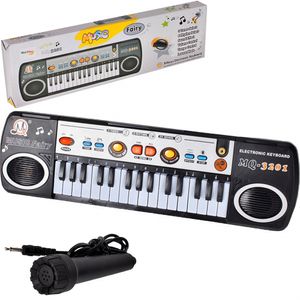 MalPlay Keyboard | Keyboard Klavier Kinderpiano | Multifunktions Standkeyboard | inkl. Mikrofon | Multifunktions Musik Klaviertastatur | Jungen Mädchen und Einsteiger