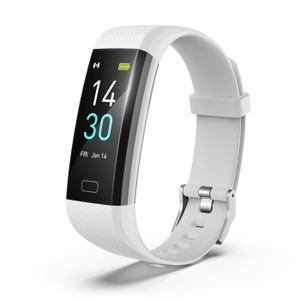 Hi5 S5 Fitness Armband Fitness Tracker Uhr IP68 Wasserdicht Aktivitätstracker mit Herzfrequenz, Schlafmonitor, Bewegungserinnerung, Kalorienzähler und Benachrichtigungserinnerung - Silber