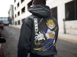 Mikina s kapucňou bunda Pánske Boh Vegeta Son Goku Dragon Ball Anime Manga Hoodie Streetwear