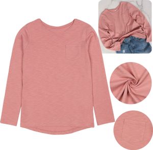 Rosa Baumwollbluse mit langen Ärmeln für Mädchen 13-14 Jahre Rosa Baumwollbluse mit langen Ärmeln für Mädchen 13-14 Jahre
