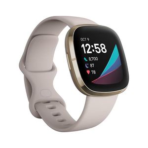 Fitbit Sense Health Smartwatch Lunar White Soft Gold z nehrdzavejúcej ocele