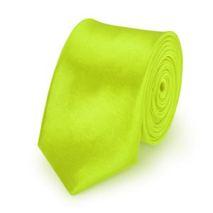 Krawatte Hellgrün slim aus Polyester einfarbig uni schmale 5 cm