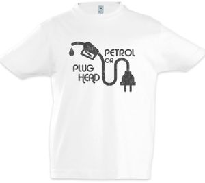 Petrol Or Plug Head Kinder Jungen T-Shirt, Größe: 4 Jahre