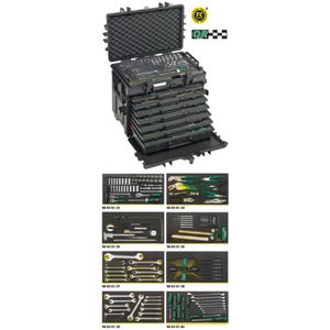 13221 WT/TS AOG-Kit für Flugzeuge im Werkzeug-Trolley Nr. 13217 163 Werkzeuge 29 kg