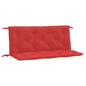 vidaXL Vankúše na záhradnú lavičku červené 120x50x7 cm Oxford Fabric