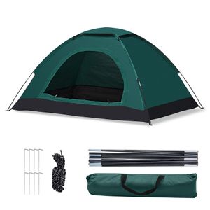 CLIPOP 2-3 Personen Kuppel Campingzelt, Anti-UV, Wasserdicht, mit Tragetasche, für Reisen, Grün