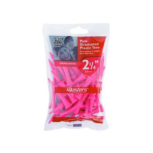 Masters - Abgestufte Golf-Tees, Kunststoff 25er-Pack RD1345 (57 mm) (Pink)