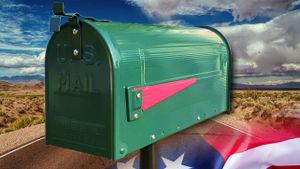 US Mailbox POSTMASTER Grün Amerikanischer Briefkasten Mail Box Standbriefkasten USA