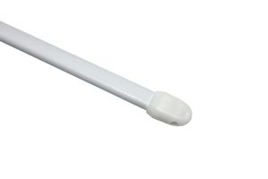 Gardinia Vitragestange flachoval weiß, Ø 11 mm, ausziehbar 50 - 80 cm